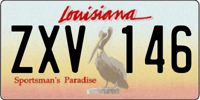 LA license plate ZXV146