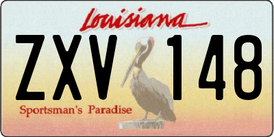 LA license plate ZXV148