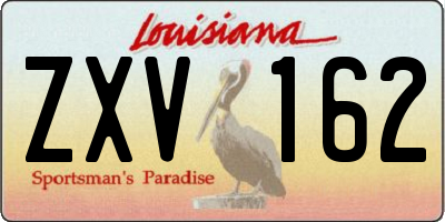 LA license plate ZXV162