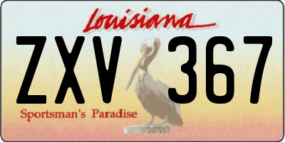 LA license plate ZXV367