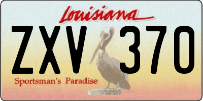 LA license plate ZXV370