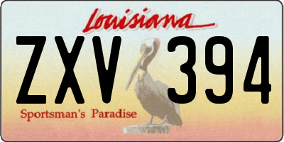 LA license plate ZXV394