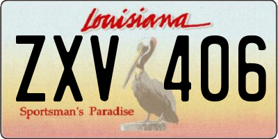 LA license plate ZXV406