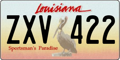 LA license plate ZXV422