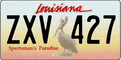 LA license plate ZXV427