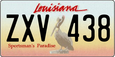 LA license plate ZXV438