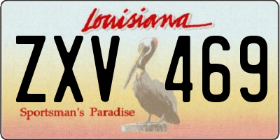 LA license plate ZXV469
