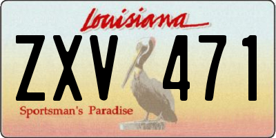 LA license plate ZXV471