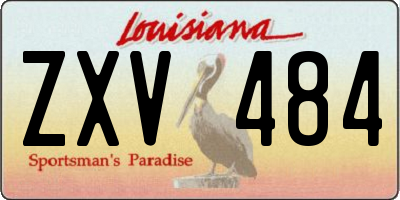 LA license plate ZXV484