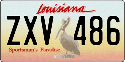 LA license plate ZXV486