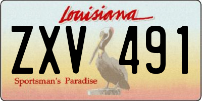LA license plate ZXV491