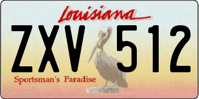 LA license plate ZXV512