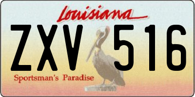 LA license plate ZXV516