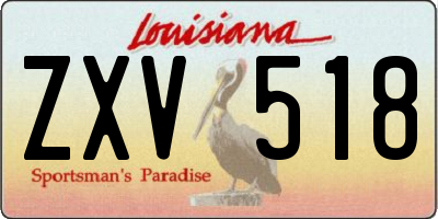 LA license plate ZXV518