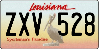 LA license plate ZXV528