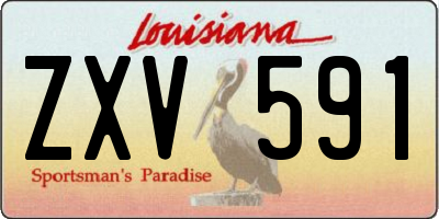 LA license plate ZXV591