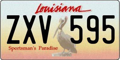 LA license plate ZXV595