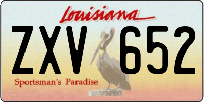 LA license plate ZXV652