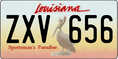 LA license plate ZXV656