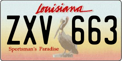 LA license plate ZXV663