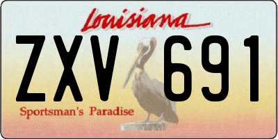 LA license plate ZXV691