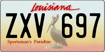 LA license plate ZXV697