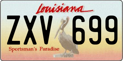 LA license plate ZXV699