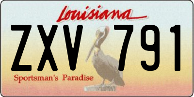 LA license plate ZXV791