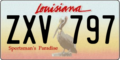 LA license plate ZXV797