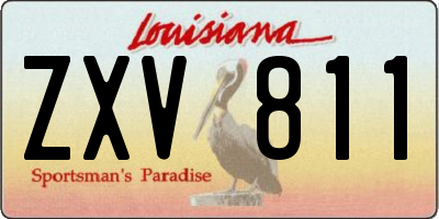 LA license plate ZXV811