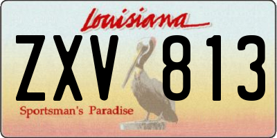 LA license plate ZXV813