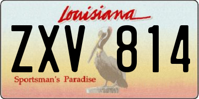 LA license plate ZXV814