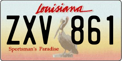 LA license plate ZXV861