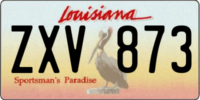 LA license plate ZXV873