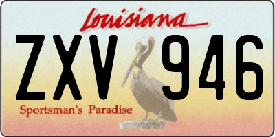 LA license plate ZXV946