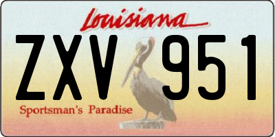 LA license plate ZXV951