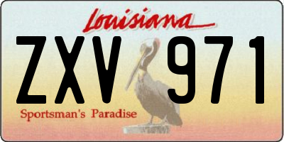 LA license plate ZXV971