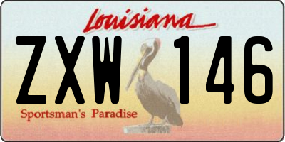 LA license plate ZXW146
