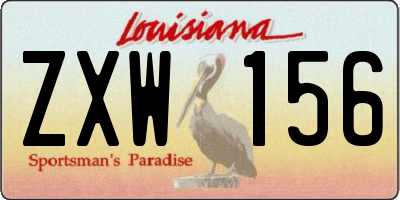 LA license plate ZXW156