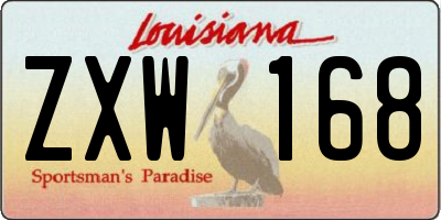 LA license plate ZXW168