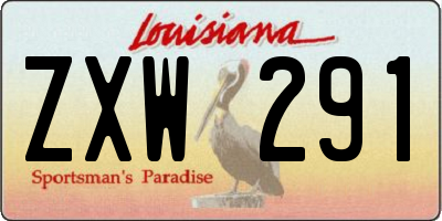 LA license plate ZXW291