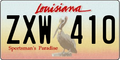 LA license plate ZXW410