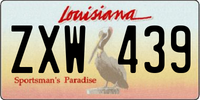 LA license plate ZXW439
