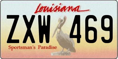 LA license plate ZXW469
