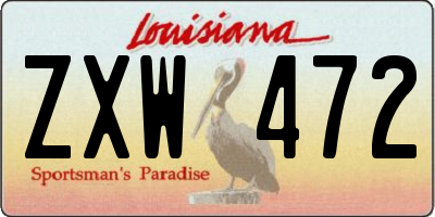 LA license plate ZXW472