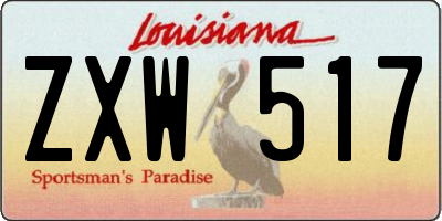 LA license plate ZXW517