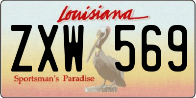 LA license plate ZXW569