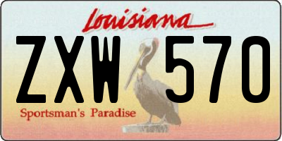 LA license plate ZXW570