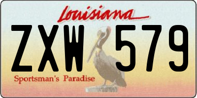 LA license plate ZXW579