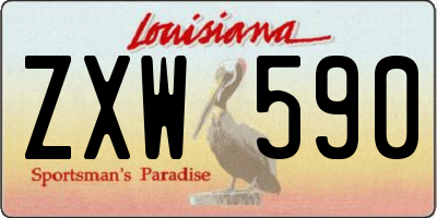 LA license plate ZXW590